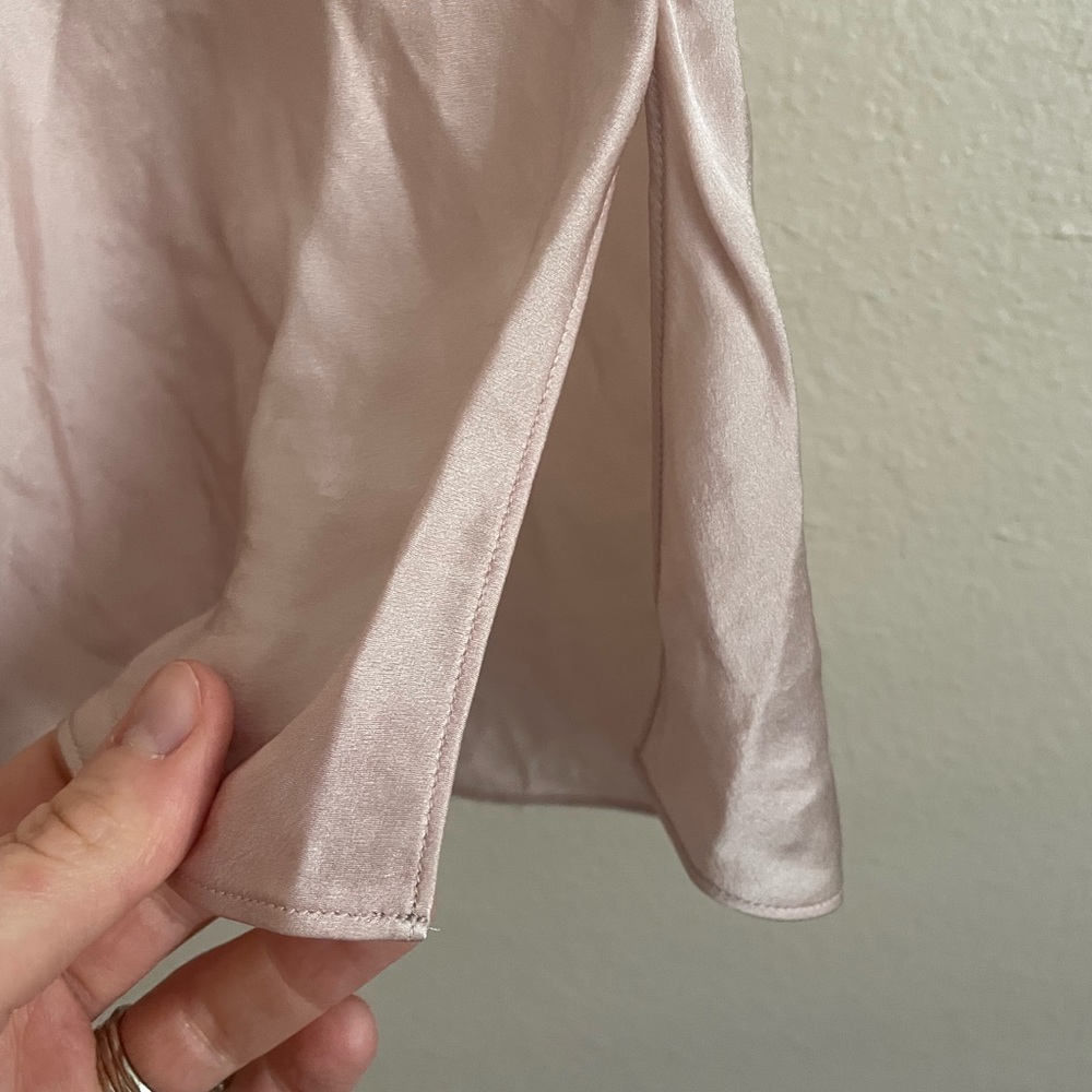 Massimo Dutti Blush Lace 100% Silk Camisole Tank Top Dainty Quiet Luxury 8 - Picture 5 of 8